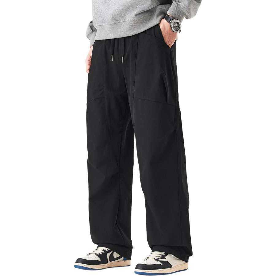 Tonlion Casual Pants Unisex Moderate Straight Fit Pants