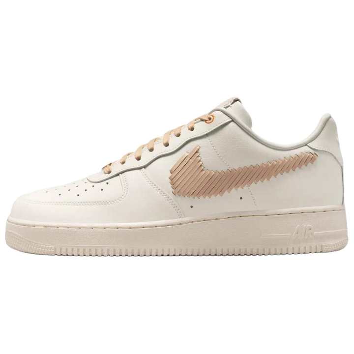 Nike Nike Air Force 1 Synthetic Leather Support Skateboard Shoes Men's White Light Khaki