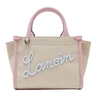 Lanvin Fabric Tote One Shoulder Handbag Large Women's Pink