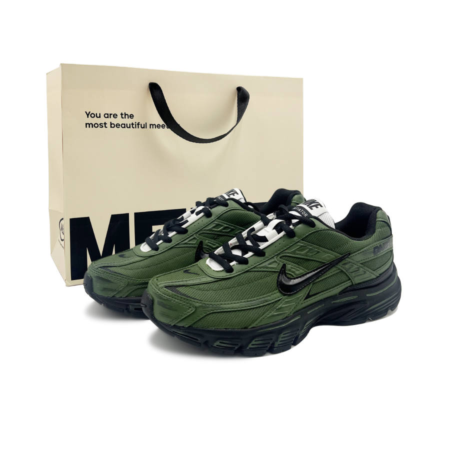 Nike Nike Initiator Cushioning Abrasion Resistant Breathable Low top Casual Running Shoes Unisex Army Green