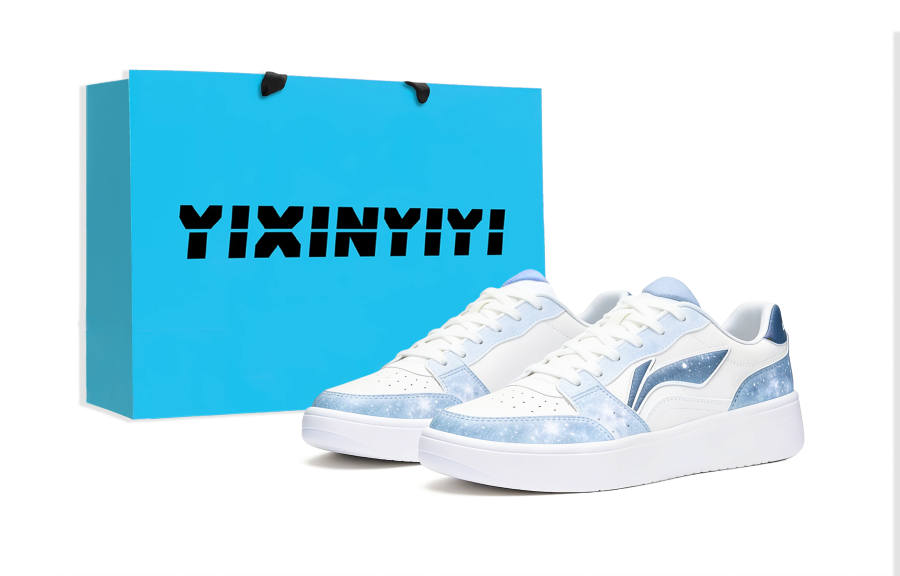 Li-Ning Li Ning Sycee Galaxy Sea Cushioning Height Increasing Slip Resistant Low top Skateboard Shoes Men's Blue