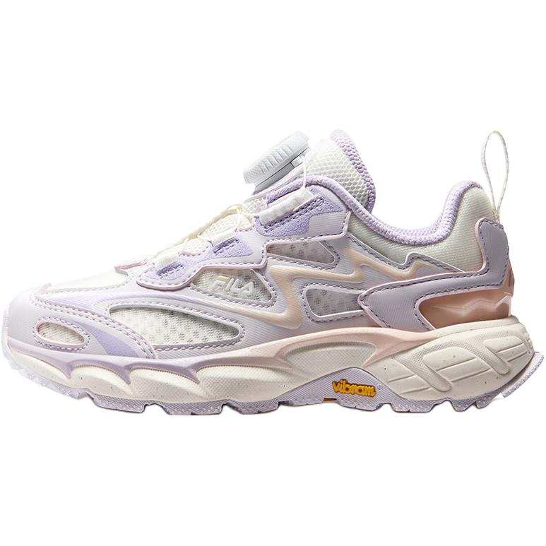 FILA KIDS PERFORMANCE FPH Synthetic Leather, Textile Rebound Low top Kids' Outdoor Shoes Snow White/Romantic Purple