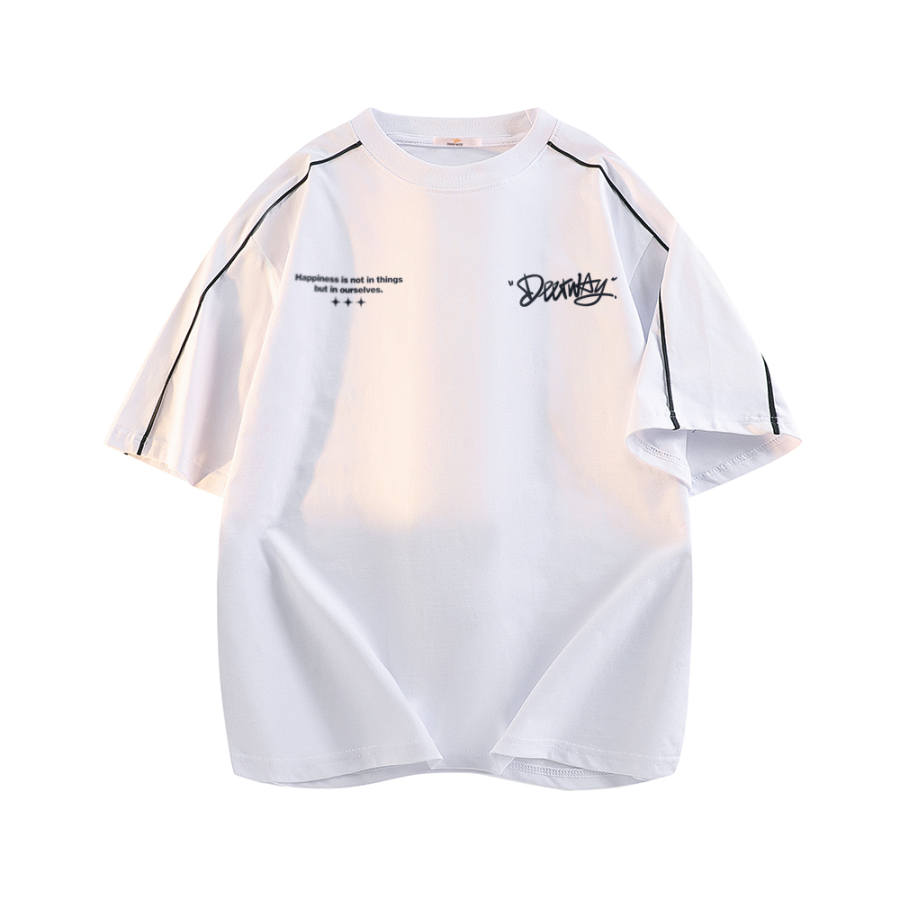 DEERWAY T Shirts Unisex Crew Neck Moderate Straight Fit