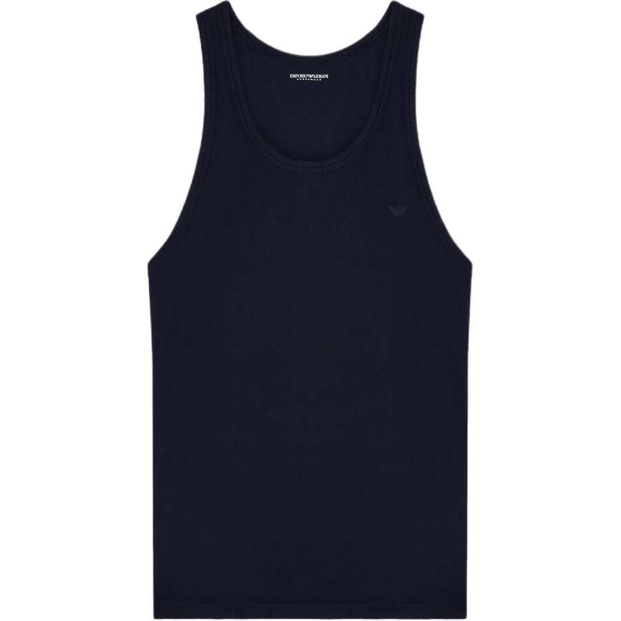 EMPORIO ARMANI Tank Tops Men's Blue Crew Neck Moderate Other
