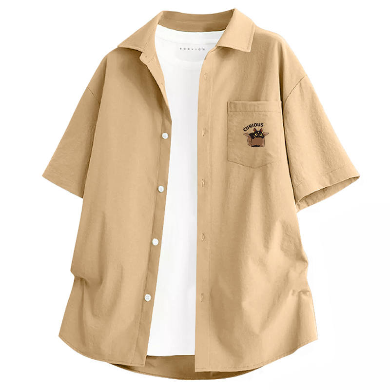 Tonlion Shirts Unisex Lapel Moderate Other