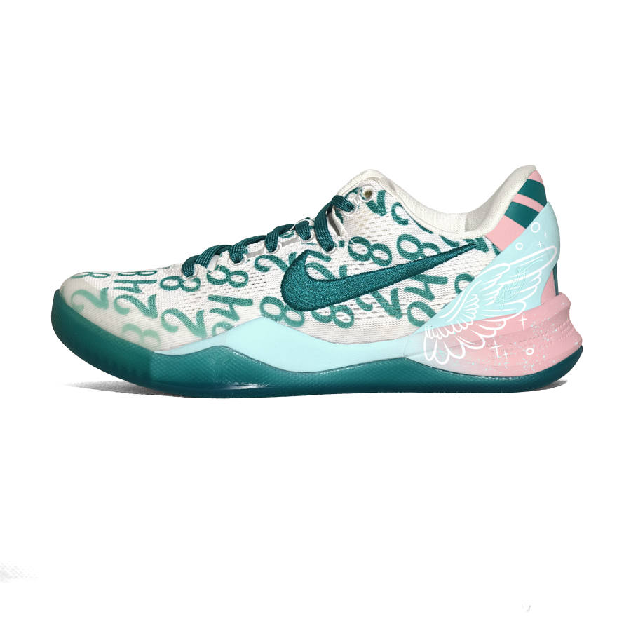 Nike Nike Kobe 8 Green Grapefruit Bubble Water Fabric Cushioning Slip Resistant Abrasion Resistant Low top Basketball Shoes