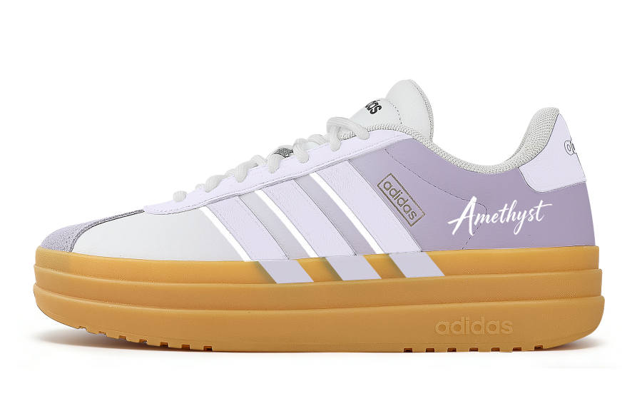 Adidas Adidas VL Court Bold Amethyst Abrasion Resistant Slip Resistant Low top Skateboard Shoes Women's Purple