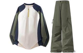 GWAF Casual Sportswear Unisex Henry Collar Moderate