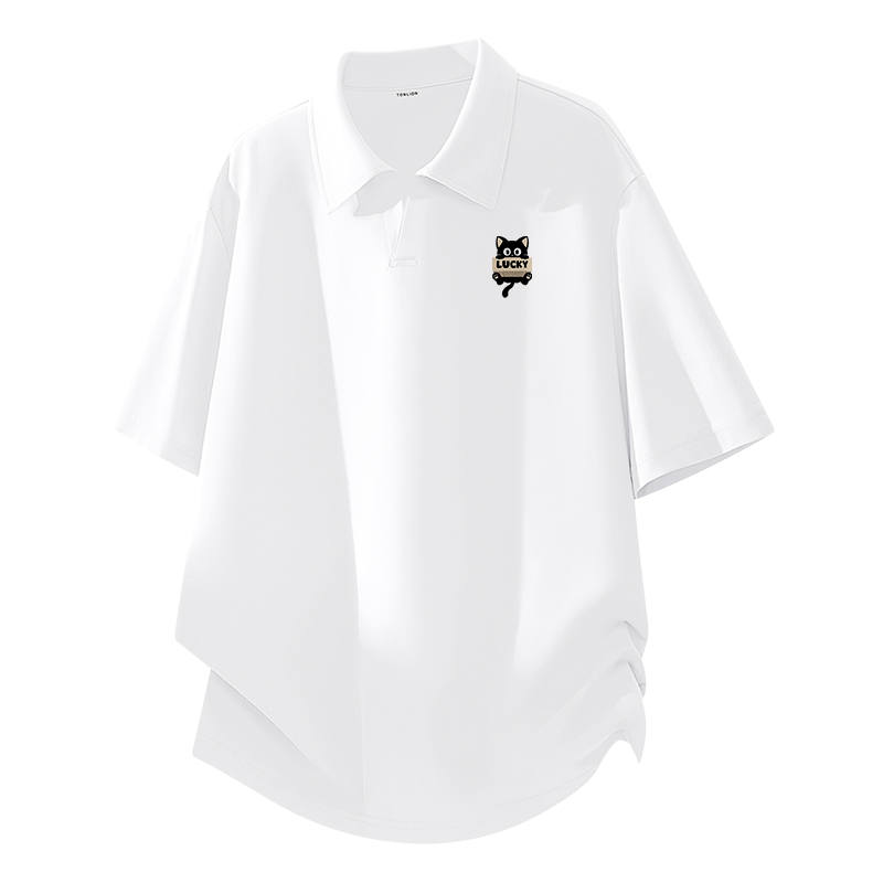 Tonlion Polo Shirts Unisex Polo Collar Moderate Straight Fit