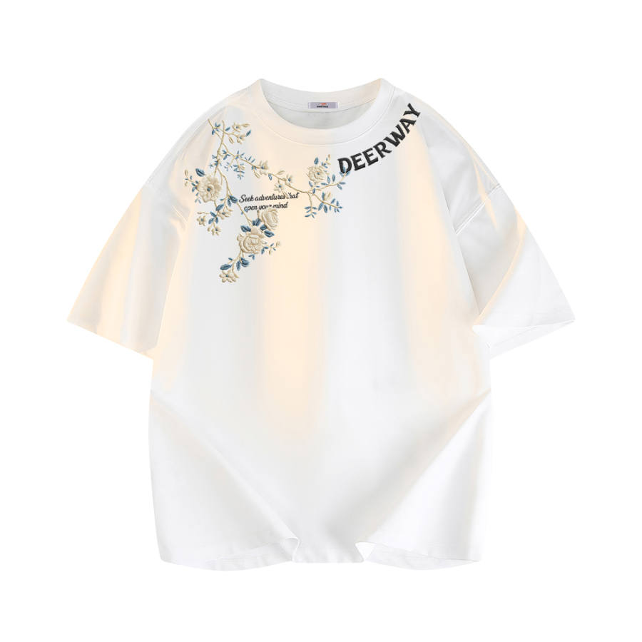 DEERWAY T Shirts Unisex Crew Neck Heavyweight