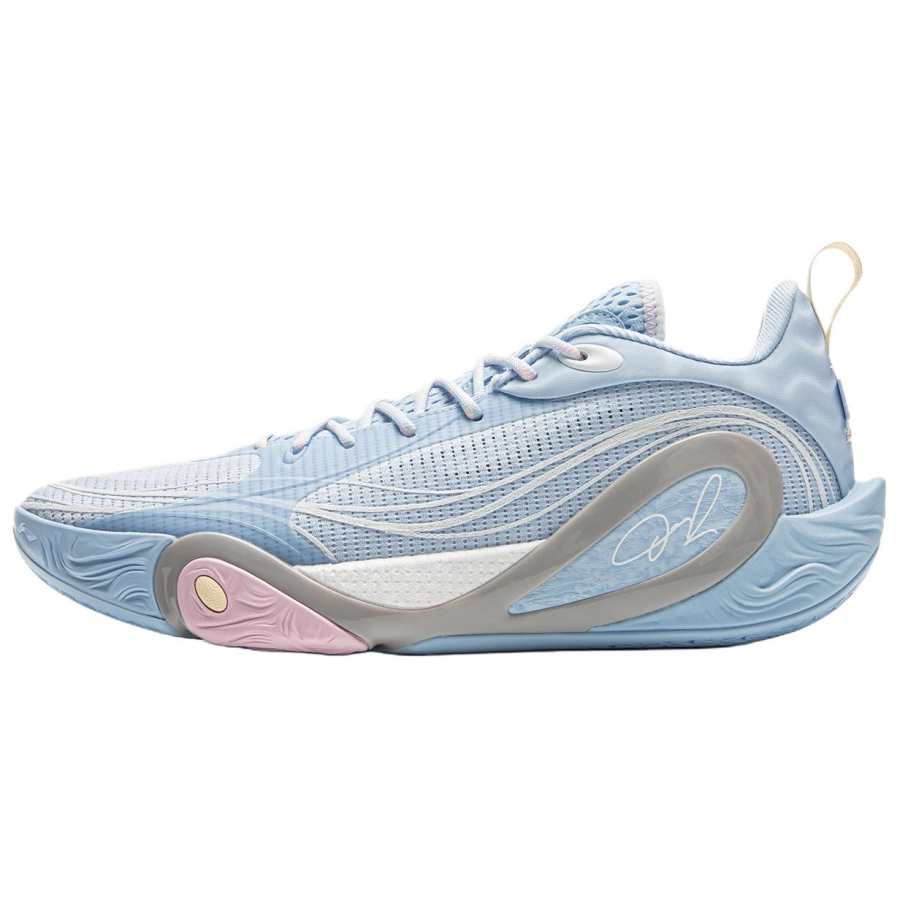 Li-Ning Li Ning DLO1 Cushioning Abrasion Resistant Breathable Rebound Grip Low top Basketball Shoes Men's Glacier Blue