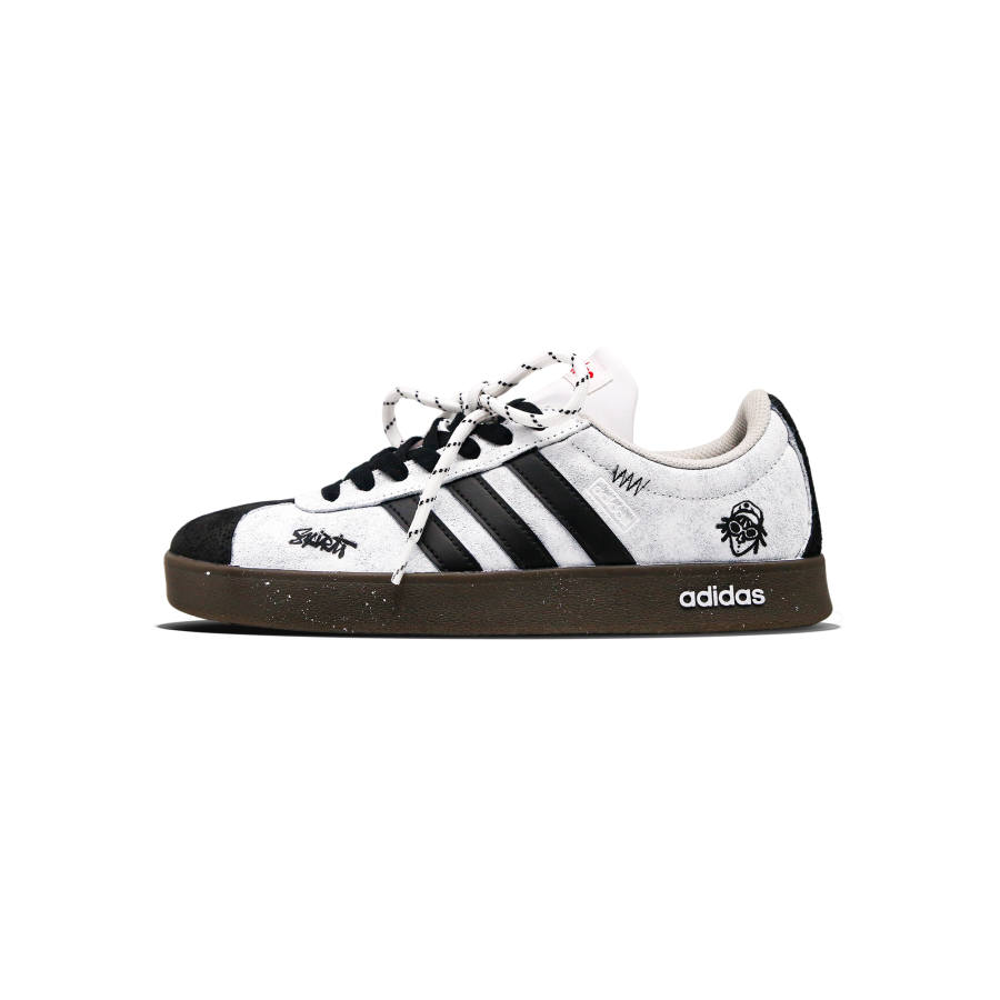 Adidas Adidas Vl Court Classic Speckle Abrasion Resistant Low top German Army Trainers Unisex Black White