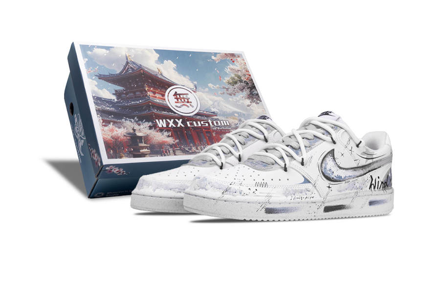 Nike Nike Court Vision 1 Wind And Clouds Gathering Abrasion Resistant Lightweight Breathable Low top Skateboard Shoes Unisex