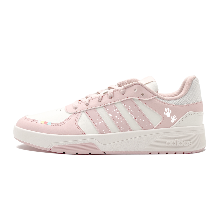 Adidas Adidas COURTBEAT Fuzzy Cat Synthetic Leather Cushioning Skateboard Shoes Women's Pink