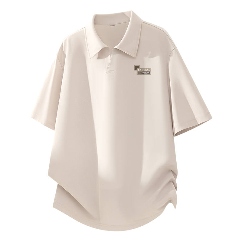 Tonlion Polo Shirts Unisex Polo Collar Moderate Straight Fit
