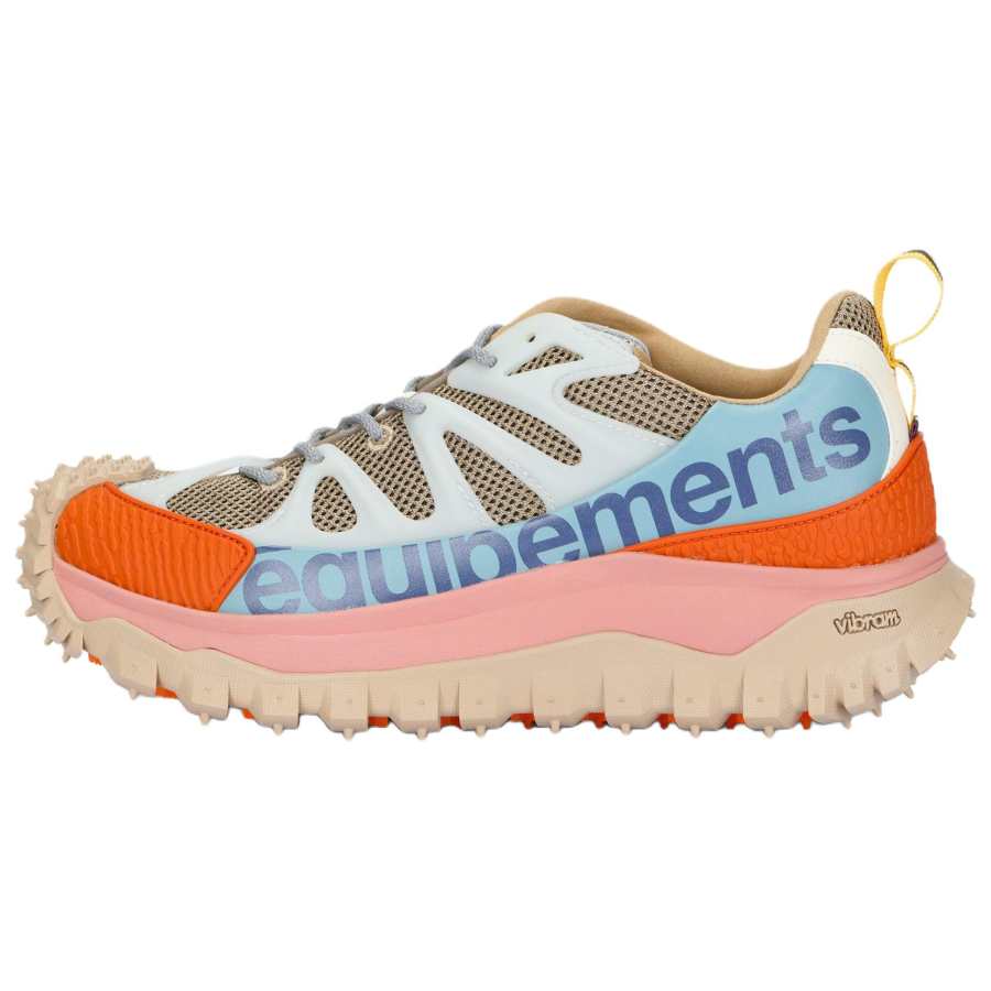 Moncler Trailgrip Amoeba Mesh, Leather Low top Casual Shoes Men's Orange Pink