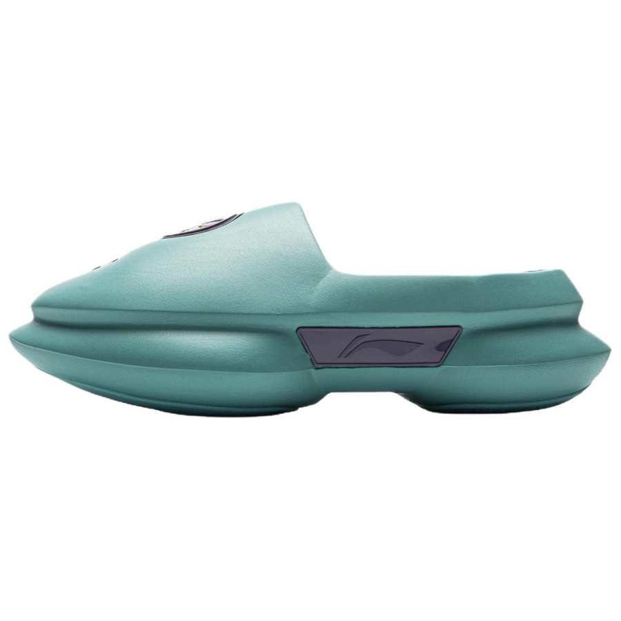 Li-Ning Li Ning WADE SLIDE Rubber Sole No Special Function Closed Toe Slippers Men's Green Purple