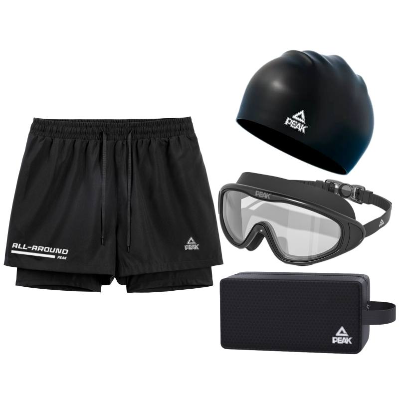 PEAK x SHUILULIANGYONG Swimming Equipment Sets Men's Four Piece Set Black