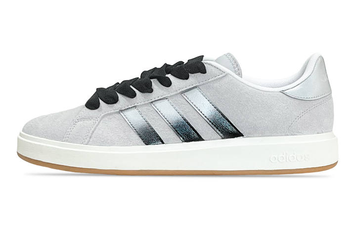 Adidas Adidas GRAND COURT 00s Black Silver Gradient Suede Abrasion Resistant Low top Skateboard Shoes Unisex