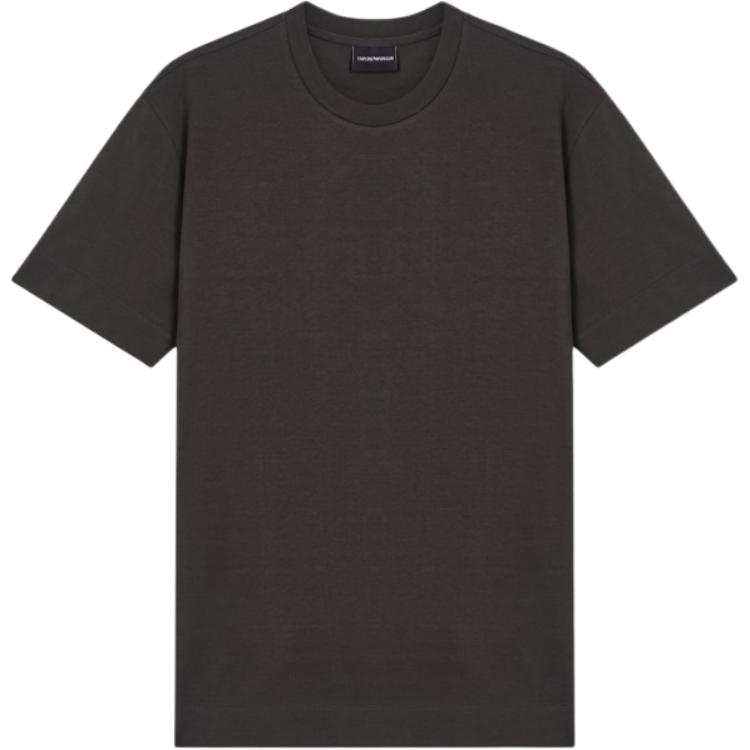 EMPORIO ARMANI T Shirts Men's Gray Crew Neck Moderate Straight Fit