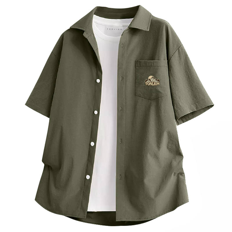 Tonlion Shirts Unisex Lapel Moderate Other