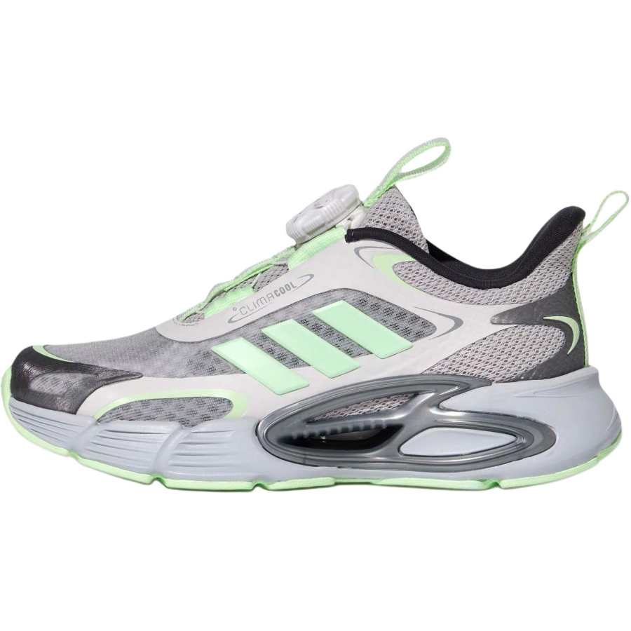 Adidas Adidas Climacool Slip Resistant, Abrasion Resistant, Rebound Low top Running Shoes Gray Green Kids'