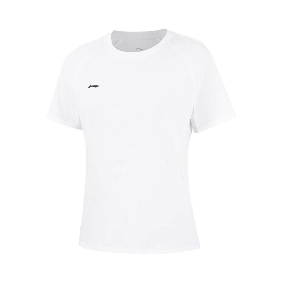 Li-Ning Li Ning T Shirts Women's White Crew Neck
