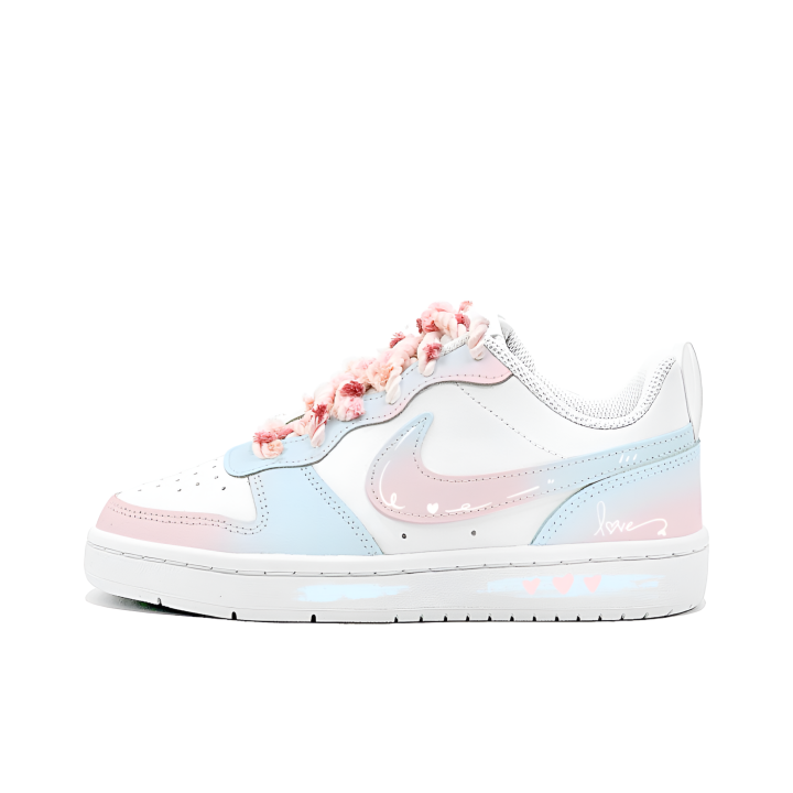 Nike Nike Court Borough 2 Heartbeat Gradient, Jiabei Manufacturing Leather Cushioning Abrasion Resistant Slip Resistant