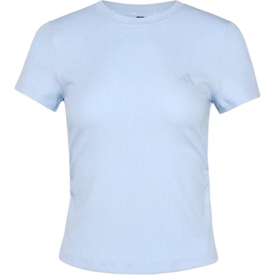 Adidas Adidas T Shirts Women's Crystal Blue Crew Neck Moderate