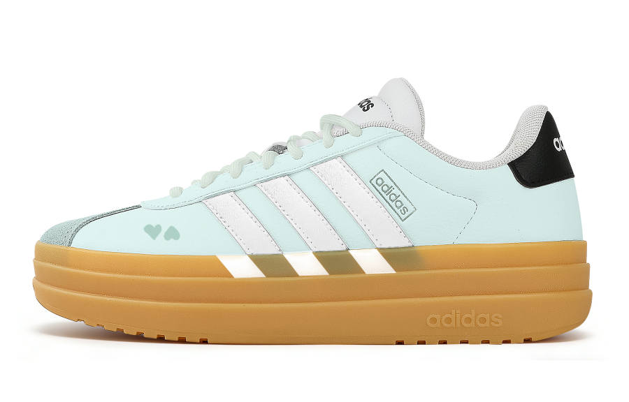 Adidas Adidas VL Court Bold Lime Jelly Abrasion Resistant Slip Resistant Low top Skateboard Shoes Women's Light Cyan