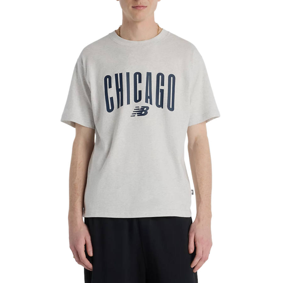 New Balance New Balance T Shirts Men's Heather Gray Crew Neck Moderate