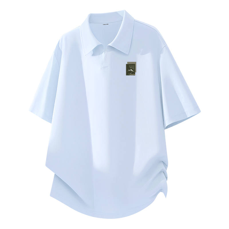 Tonlion Polo Shirts Unisex Polo Collar Moderate Straight Fit