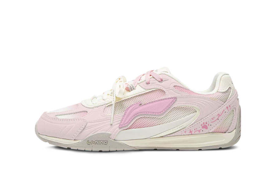 Li-Ning Li Ning Film CLASSIC Low top Casual Shoes Women's Beige White Pink Women's