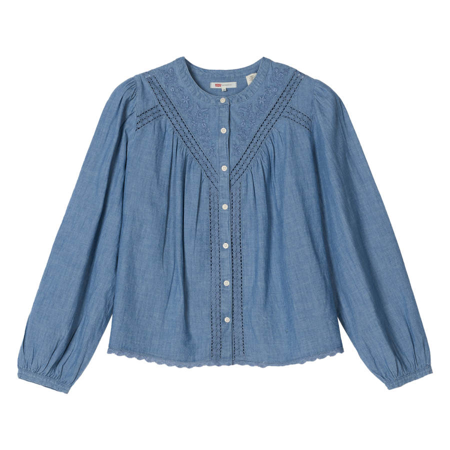 Levis Levis Shirts Women's Blue Crew Neck Moderate