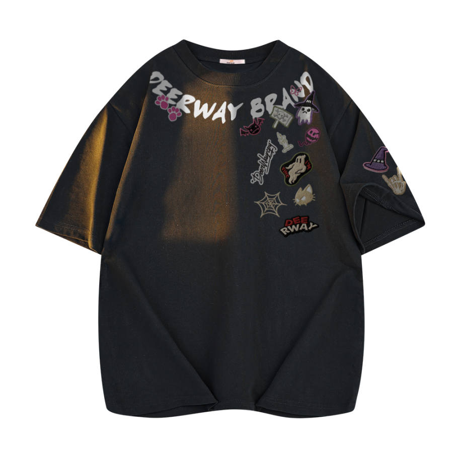 DEERWAY T Shirts Unisex Crew Neck Moderate Straight Fit