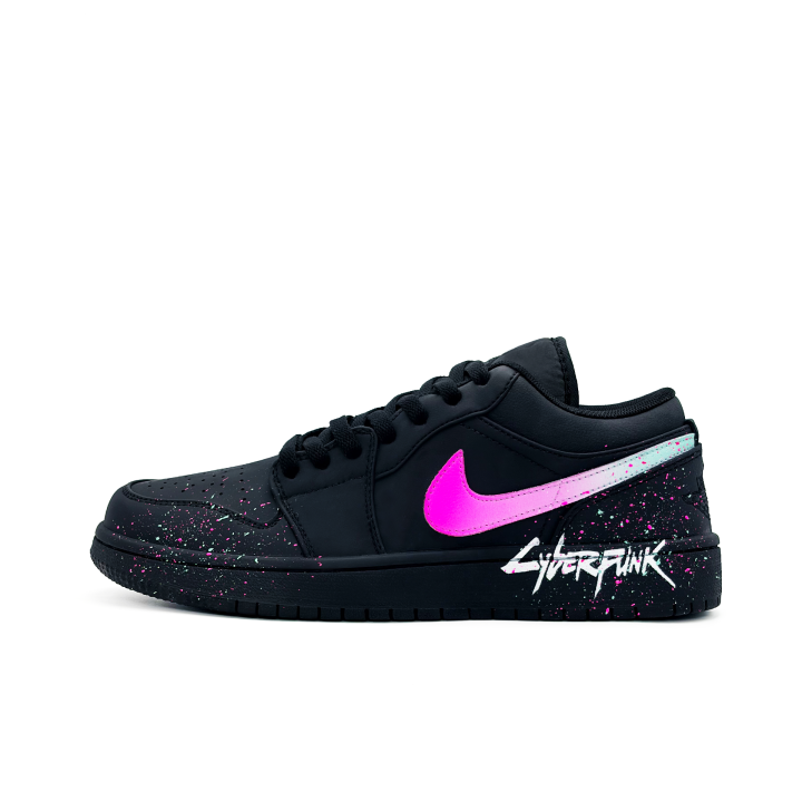 Jordan Jordan Air Jordan 1 Neon Night Leather Cushioning Slip Resistant Abrasion Resistant Breathable Low top