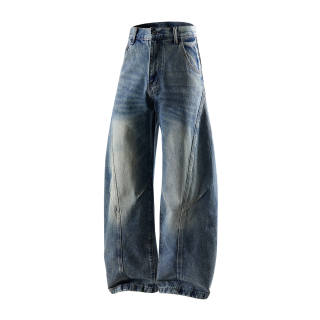 YIVIKII Jeans Unisex Moderate Wide Leg Pants