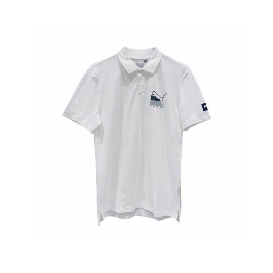 PUMA Polo Shirts Men's White Lapel Moderate