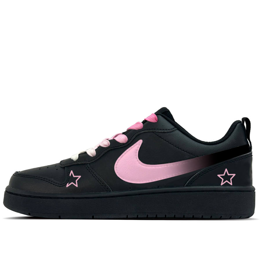 Nike Nike Court Borough Starfall Dark Chocolate Leather Low top Kids' Skateboarding Shoes Black Teenagers