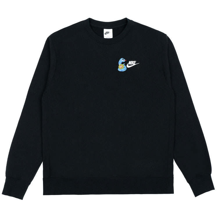 Nike Nike CNY Year Of The Snake, Embroidery Logo Fleece Lined Crew Neck Fashion Versatile Long Sleeved Sweatshirt Unisex