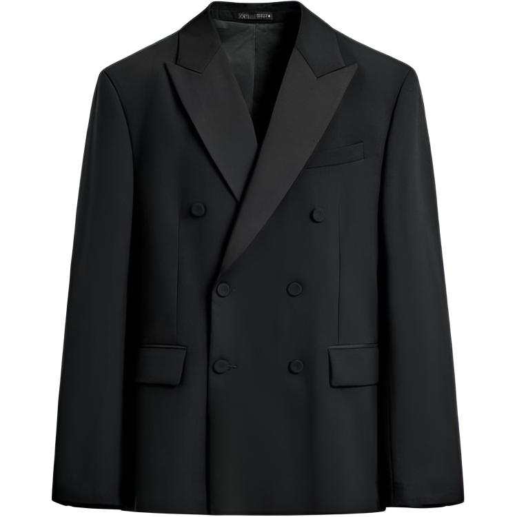 ZARA Business Suits Men's Black Lapel Moderate
