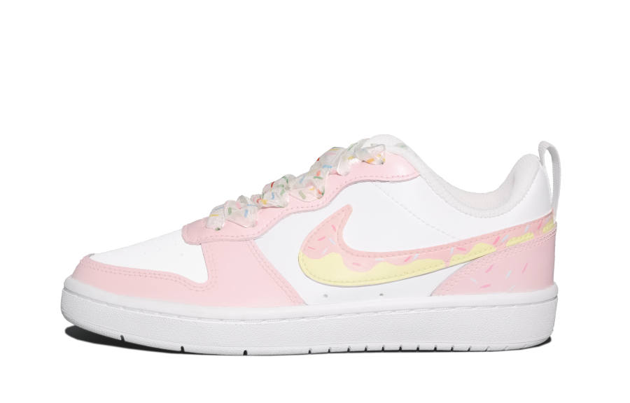 Nike Nike Court Borough Donut Low top Kids' Skateboarding Shoes White Teenagers