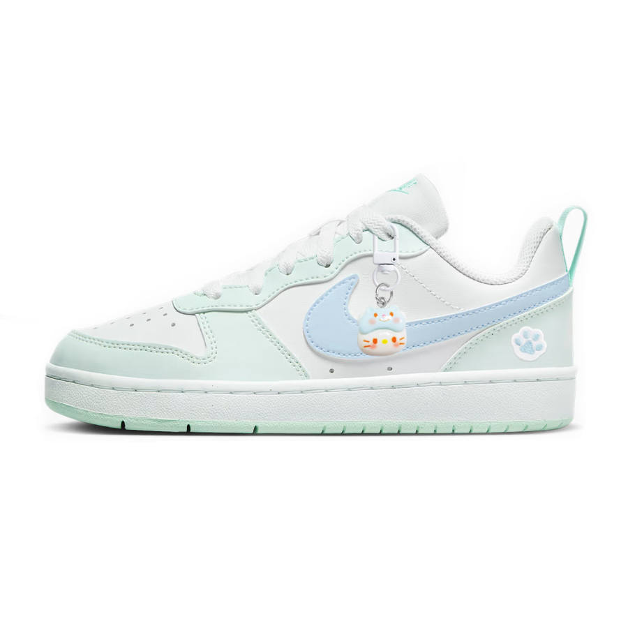 Nike Nike Court Borough Mint Milk Candies Slip Resistant Abrasion Resistant Low top Skateboard Shoes Women's Blue Green