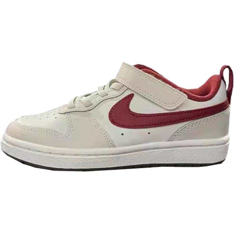 Nike Nike Court Borough Low top Kids' Skateboarding Shoes Beige Red Children Aged 3 7 Years Old