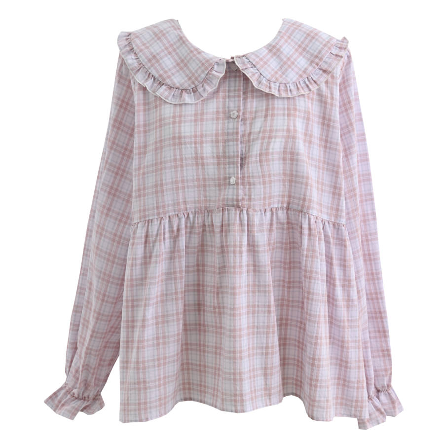 SNBL SNBL Shirts Women's Pink Peter Pan Collar Moderate