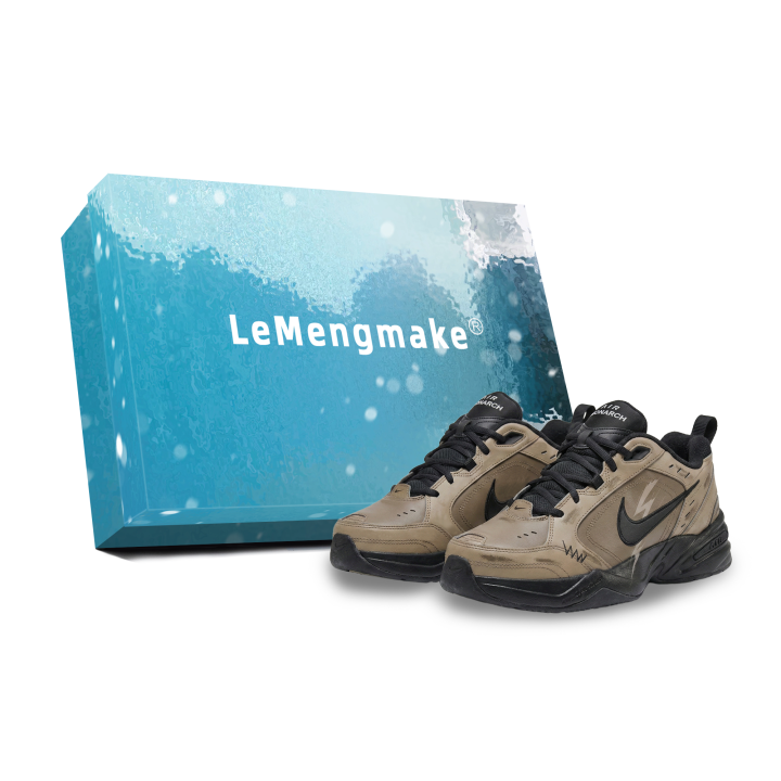 Nike Nike Air Monarch 4 Lemon Joy Slip Resistant Low top Chunky Sneakers Men's Khaki Brown