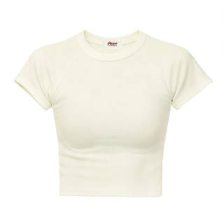 Aaisup T Shirts Women's White Crew Neck