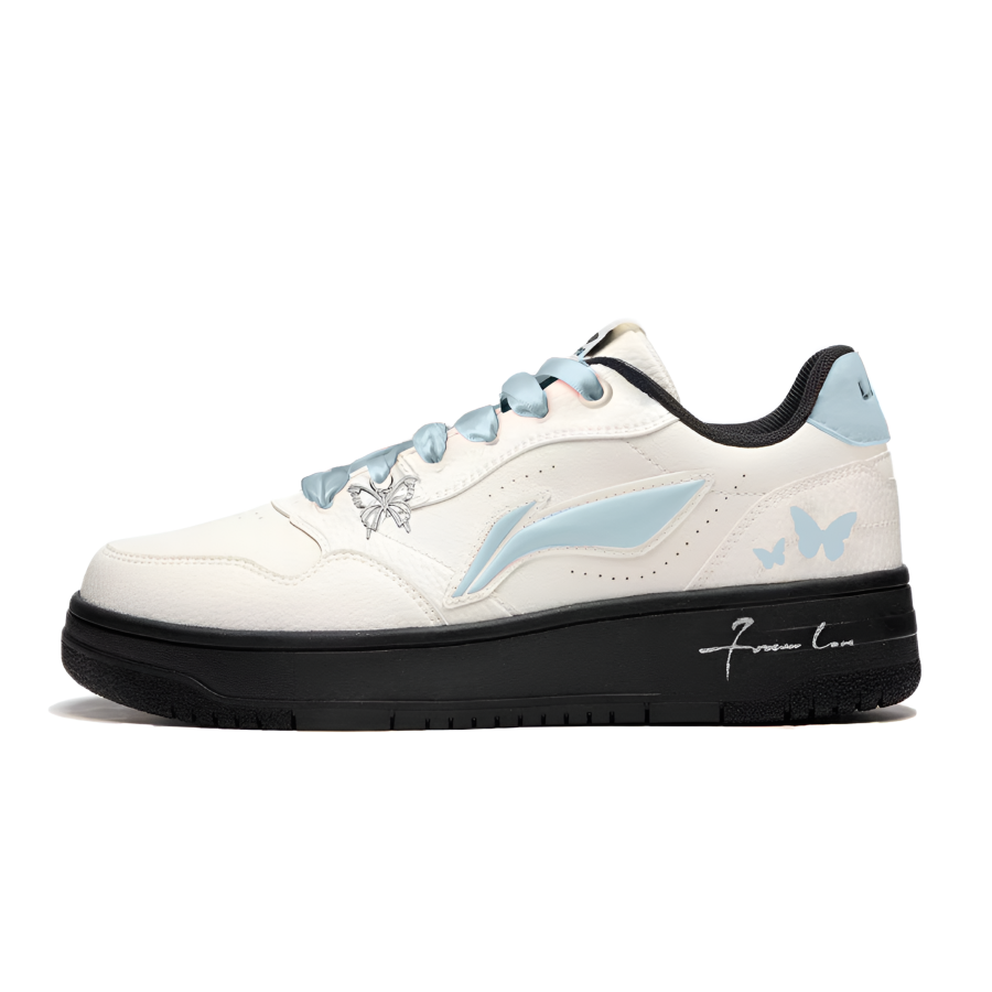 Li-Ning Li Ning Blue Butterfly Trail Abrasion Resistant Slip Resistant Low top Skateboard Shoes Women's Black Blue