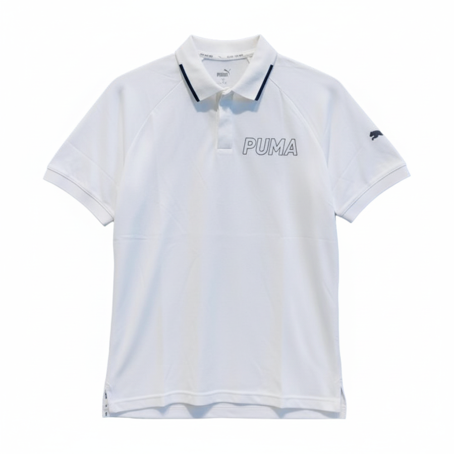 PUMA Polo Shirts Men's White Polo Collar Moderate