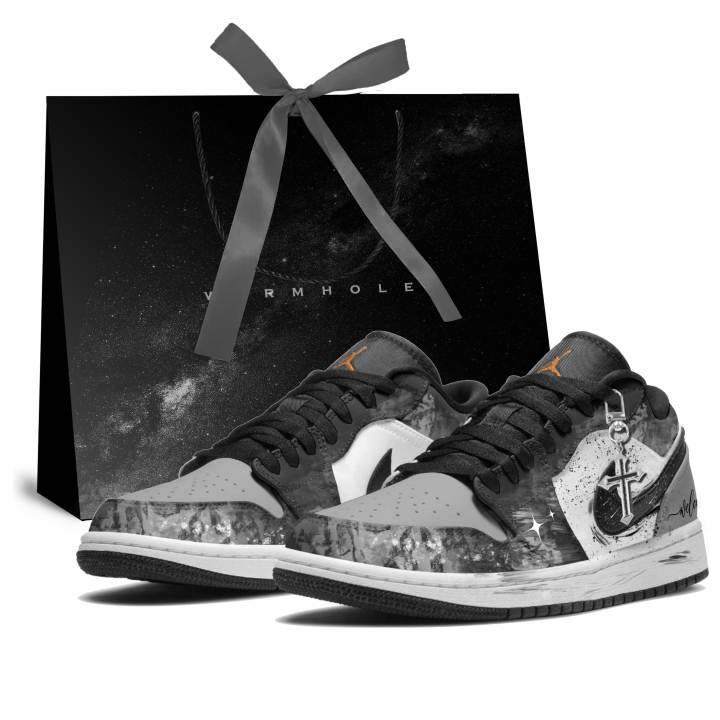 Jordan Jordan Air Jordan 1 Dark Shadow Exploration Leather Slip Resistant Abrasion Resistant Low top Rubber